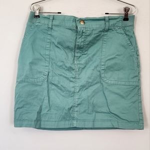 Lee Regular Fit Mid Rise Skort Comfort Waist Stretchy Womens Size 12 Med Green.